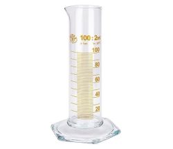 Measuring cylinder with wide foot 100ml