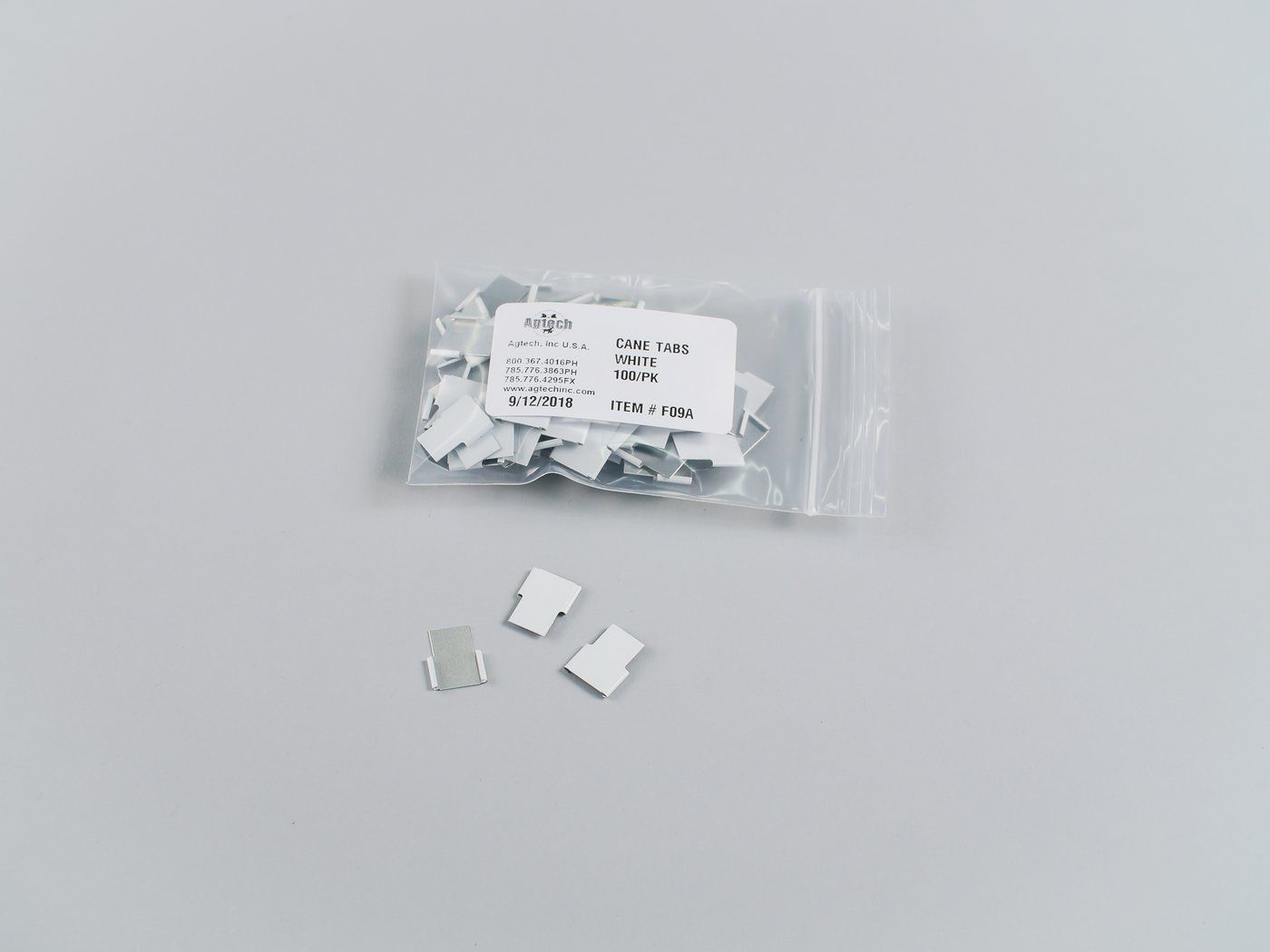 cane id tabs white aluminium tabs per 100pcs