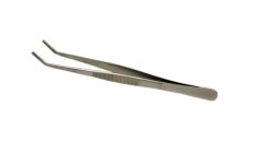 Pinzette, abgewinkelt, stumpf, 15 cm, Edelstahl