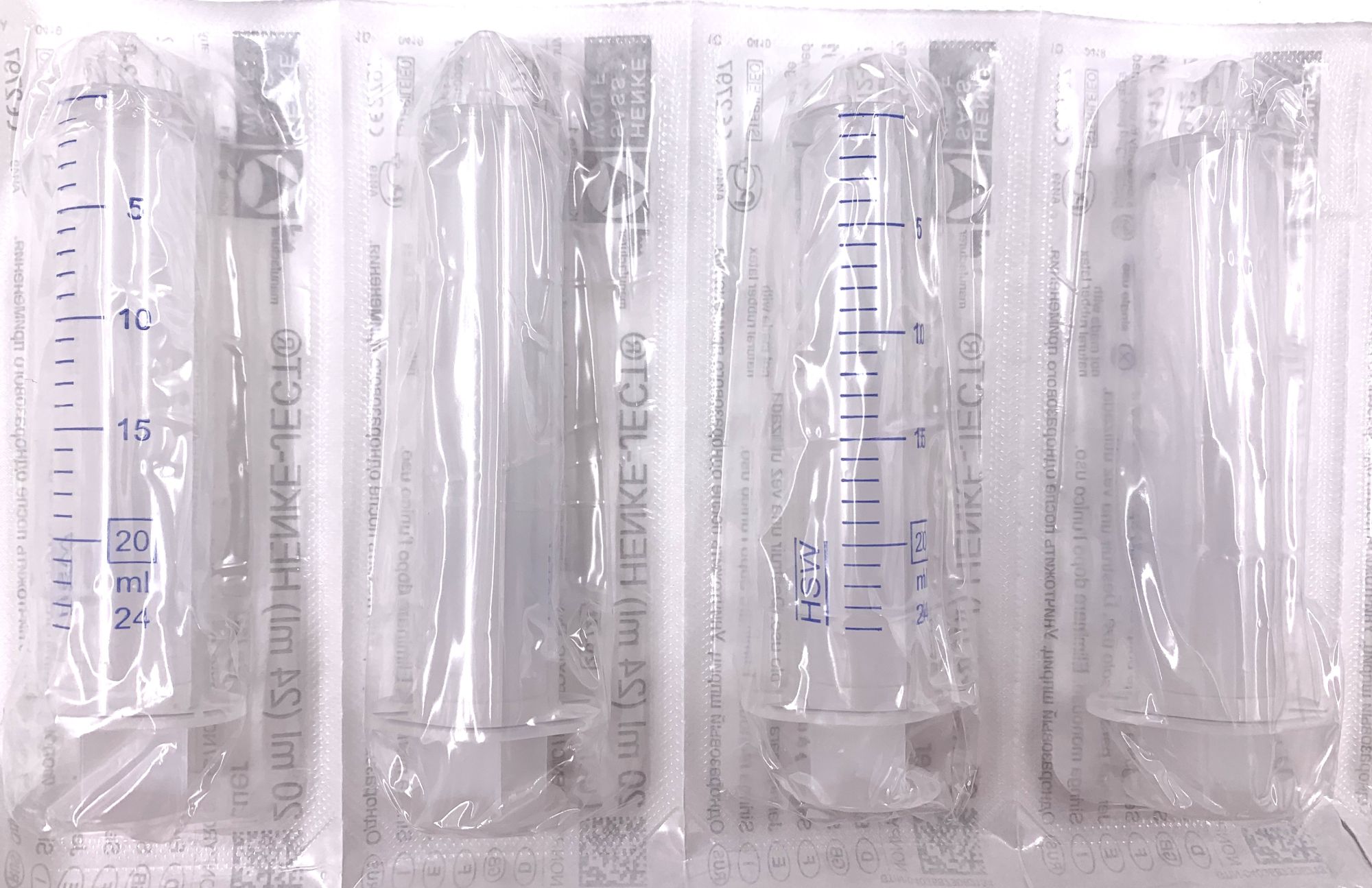 syringes 20ml 2part 